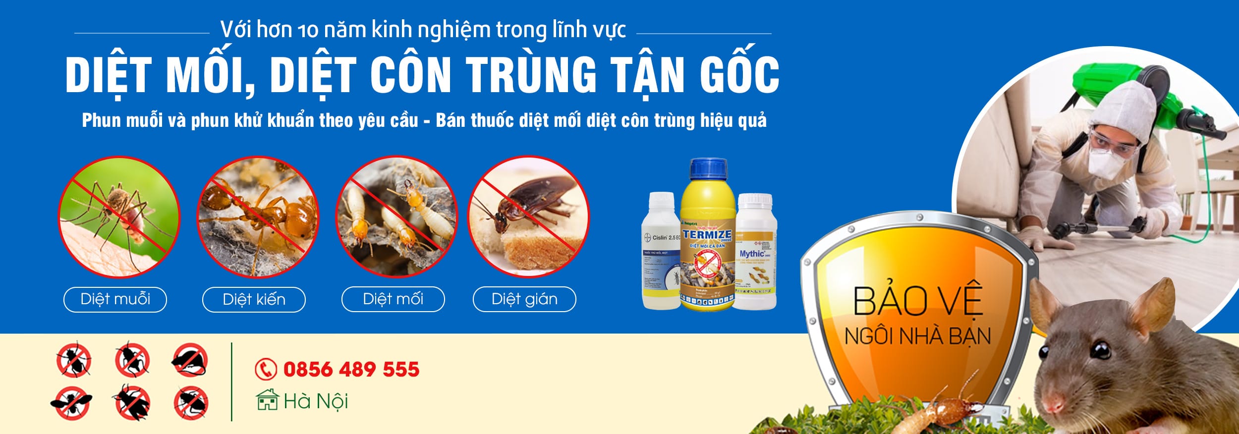 Các dịch vụ diệt côn trùng của cty Đại Tín Pest Control