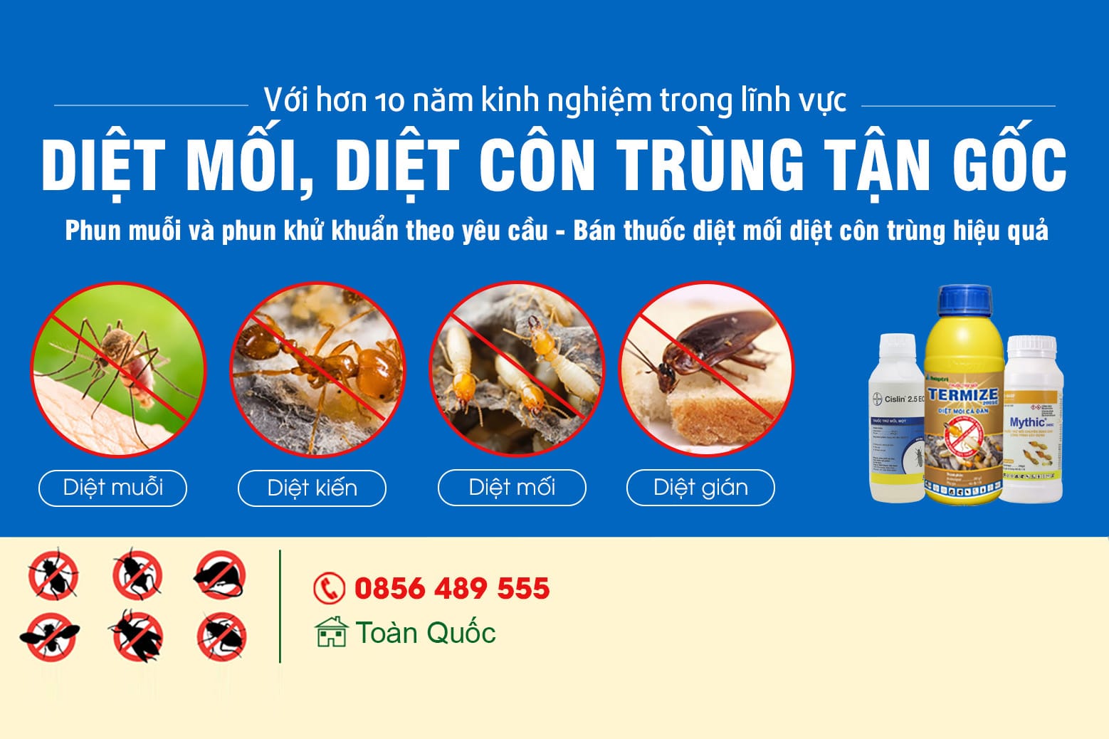 Đại Tín Pest Control mang đến những giải pháp diệt côn trung tối ưu nhất cho khách hàng