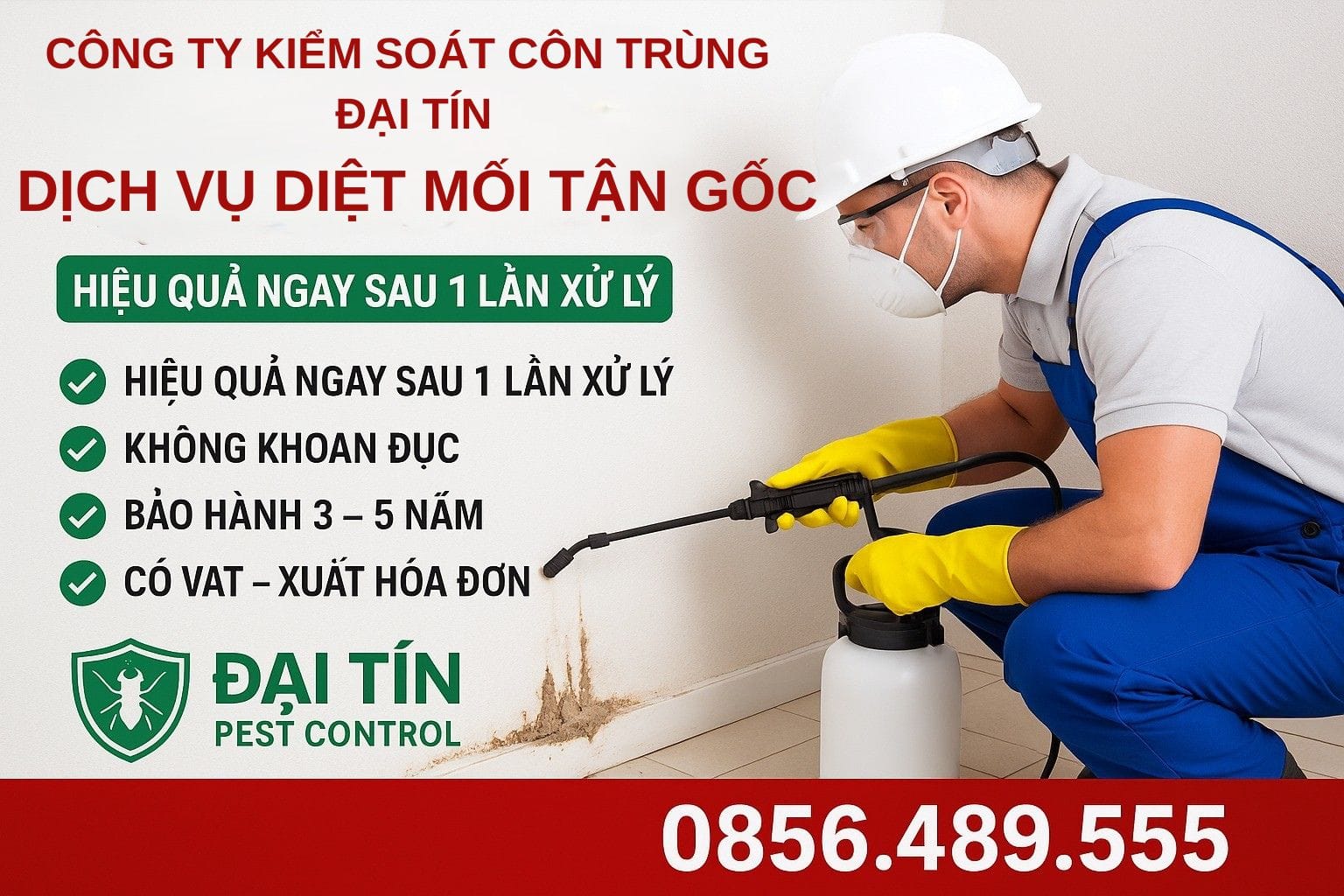 Ưu điểm của Đại Tín với dịch vụ diệt mối tại Bắc Từ Liêm