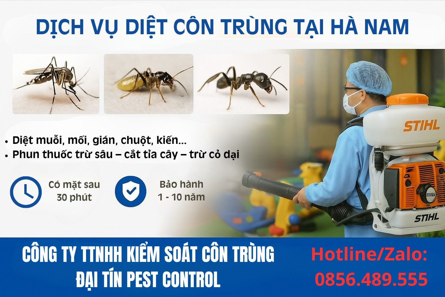 Dịch vụ diệt côn trùng tại Hà Nam