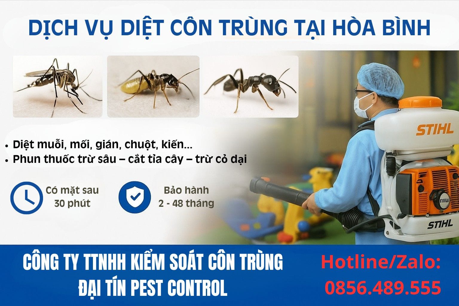 Dịch vụ diệt côn trùng tại Vĩnh Phúc
